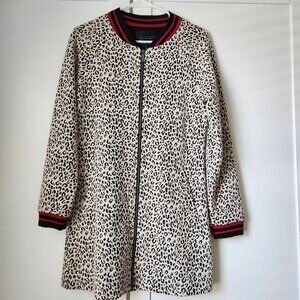 Sanctuary Leopard Long lightweight Bomber XS Jacket